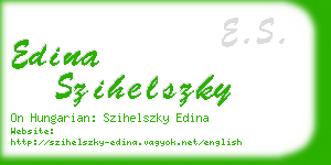 edina szihelszky business card